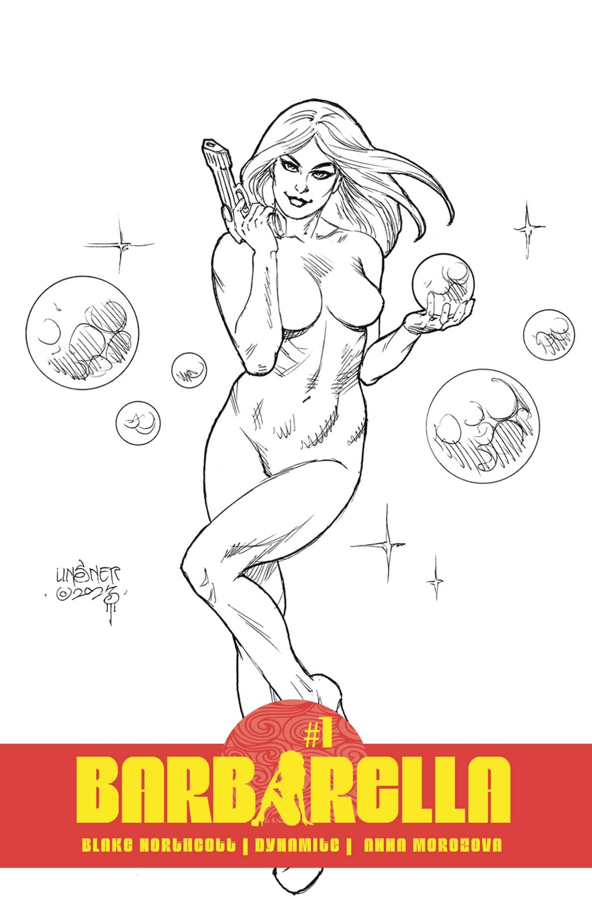 Dynamite Comic Books > Incentives BARBARELLA #1 CVR M 1:15 INCV LINSNER LINE ART 72513034937801131 AUG240157