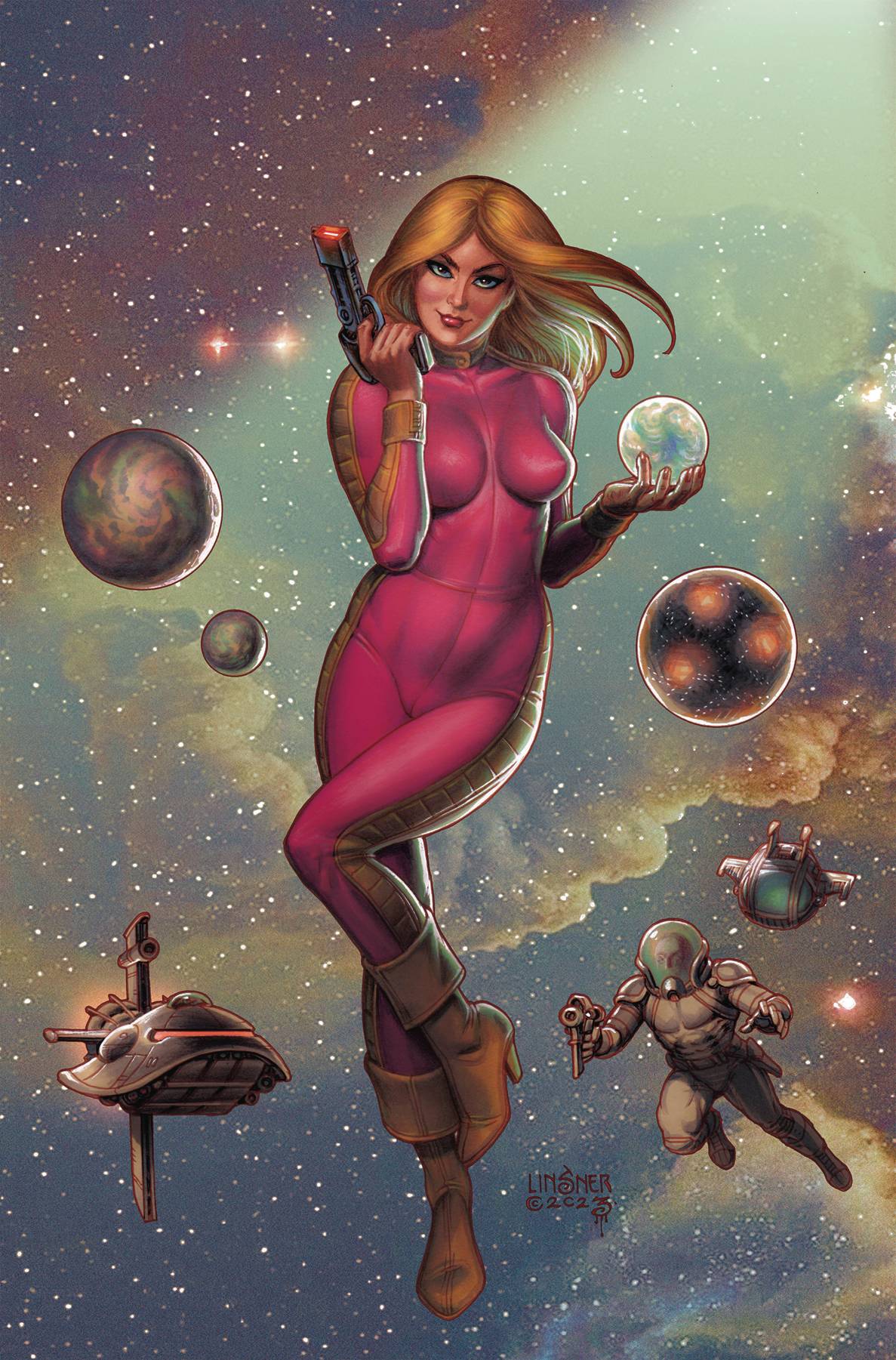 Dynamite Comic Books > Incentives BARBARELLA #1 CVR Q 1:25 INCV LINSNER LINE ART VIRGIN 72513034937801171 AUG240161