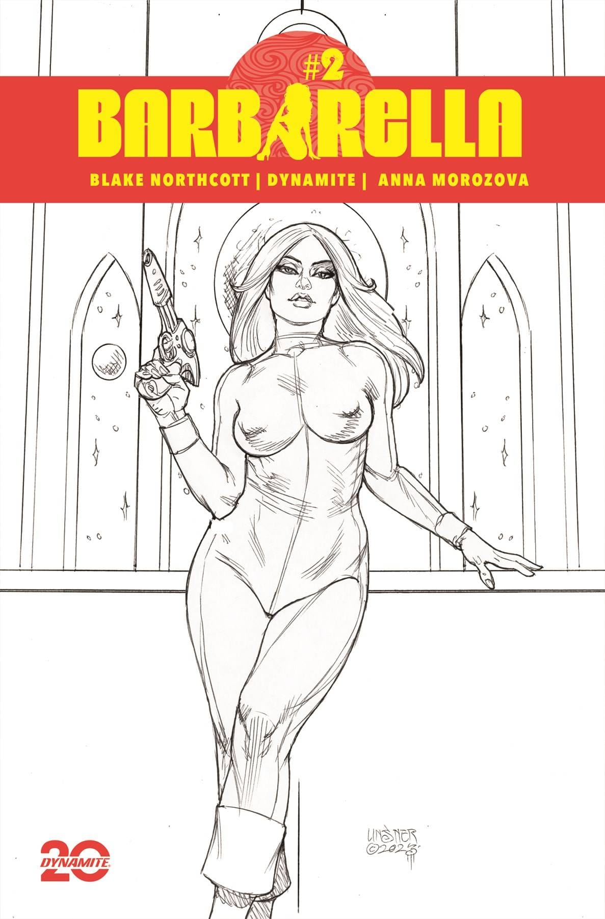 DYNAMITE Comic Books > Incentives BARBARELLA #2 CVR I 1:15 INCV LINSNER LINE ART 72513034937802091 SEP240220