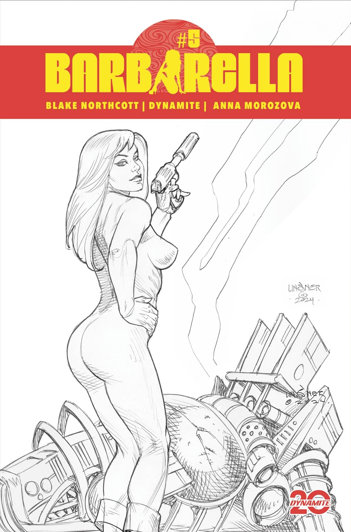 Dynamite Comic Books > Incentives BARBARELLA #5 CVR G 1:10 INCV LINSNER LINE ART 72513034937805071 DEC240269