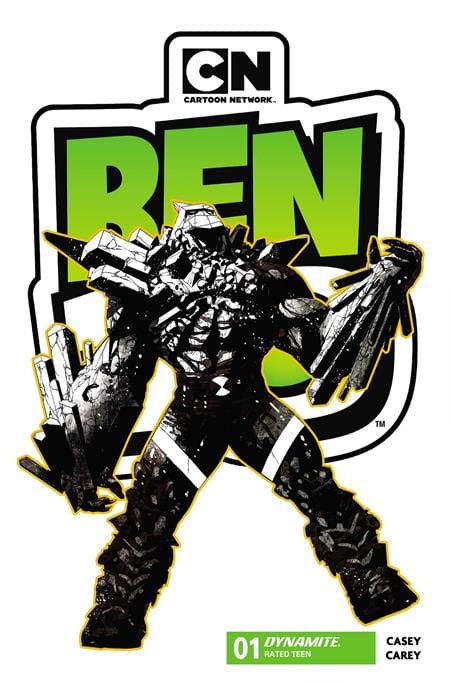 BEN 10 #1 4TH PTG CVR B INC 1:7 ROBERT CAREY B&W VAR