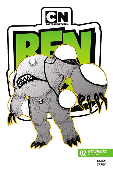 Dynamite Comic Books > Incentives BEN 10 #2 2ND PTG CVR B INC 1:7 ROBERT CAREY B&W VAR 72513036343502022 0526DE8437