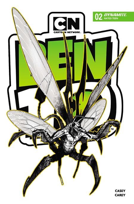 BEN 10 #2 3RD PTG CVR B INC 1:7 ROBERT CAREY B&W VAR