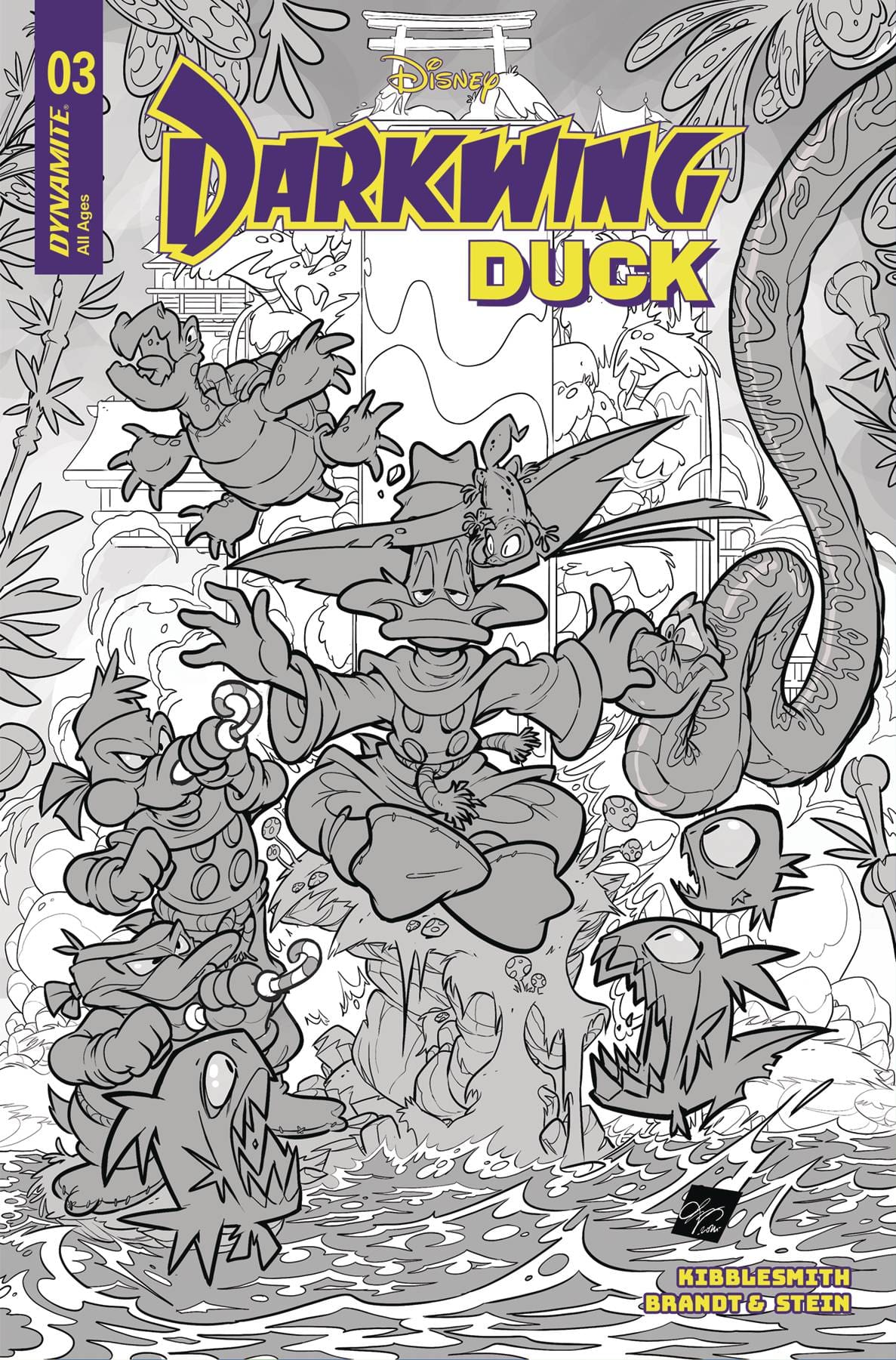 Dynamite Comic Books > Incentives DARKWING DUCK #3 CVR H 1:10 INCV CANGIALOSI LINE ART 72513035273603081 FEB250242
