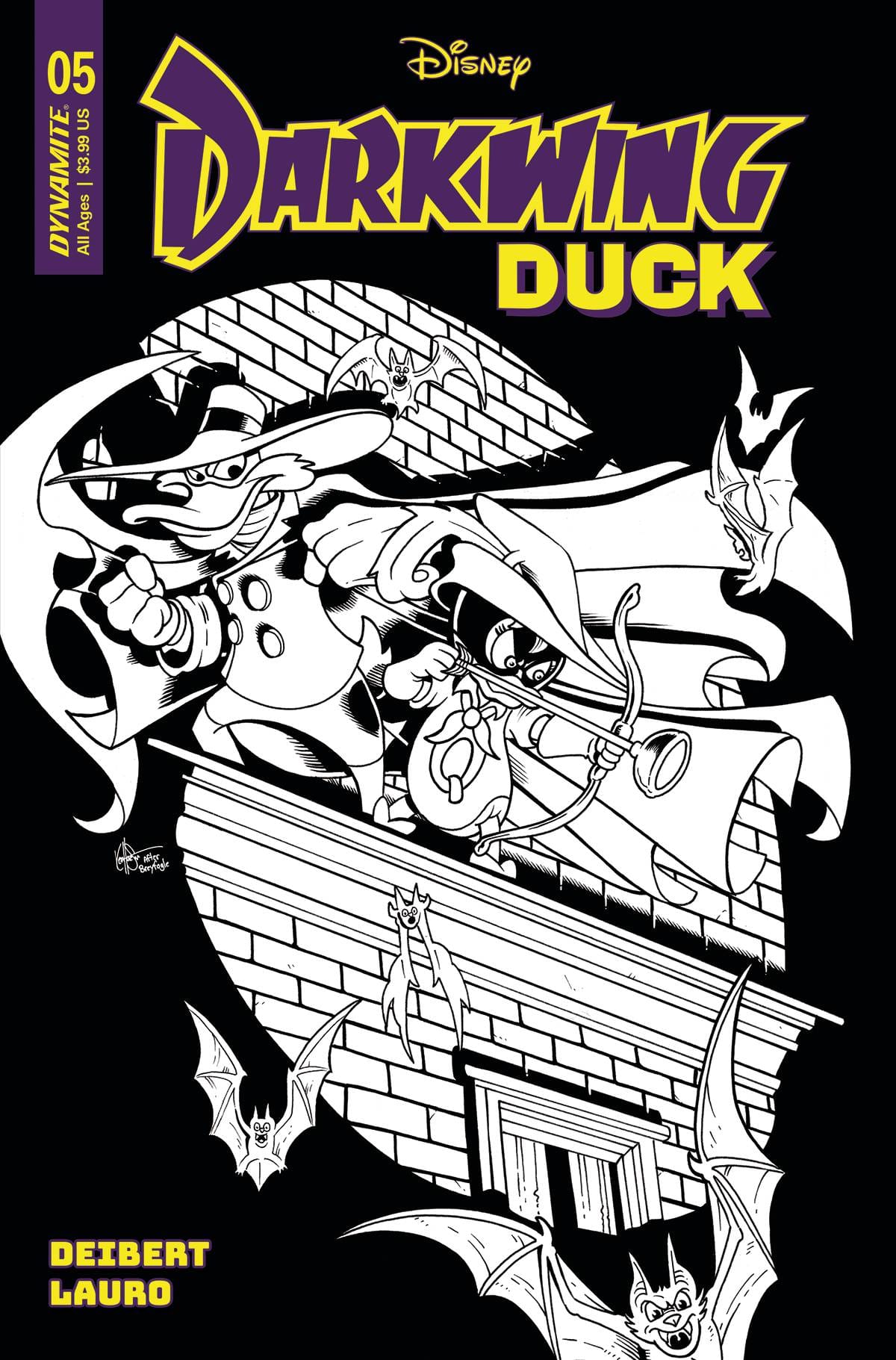 Dynamite Comic Books > Incentives DARKWING DUCK #5 CVR S 1:7 FOC INCV HAESER B&W 72513032463405191 MAR238432