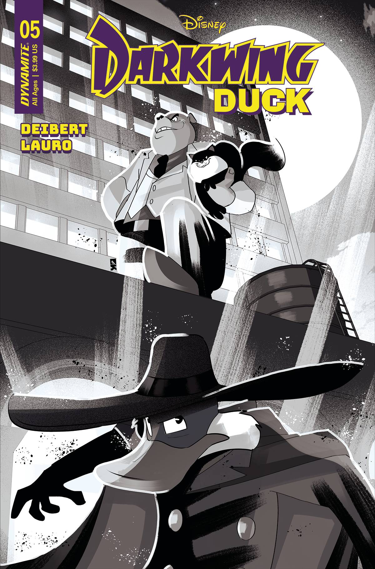 Dynamite Comic Books > Incentives DARKWING DUCK #5 CVR T 1:10 FOC INCV KAMBADAIS B&W 72513032463405201 MAR238433