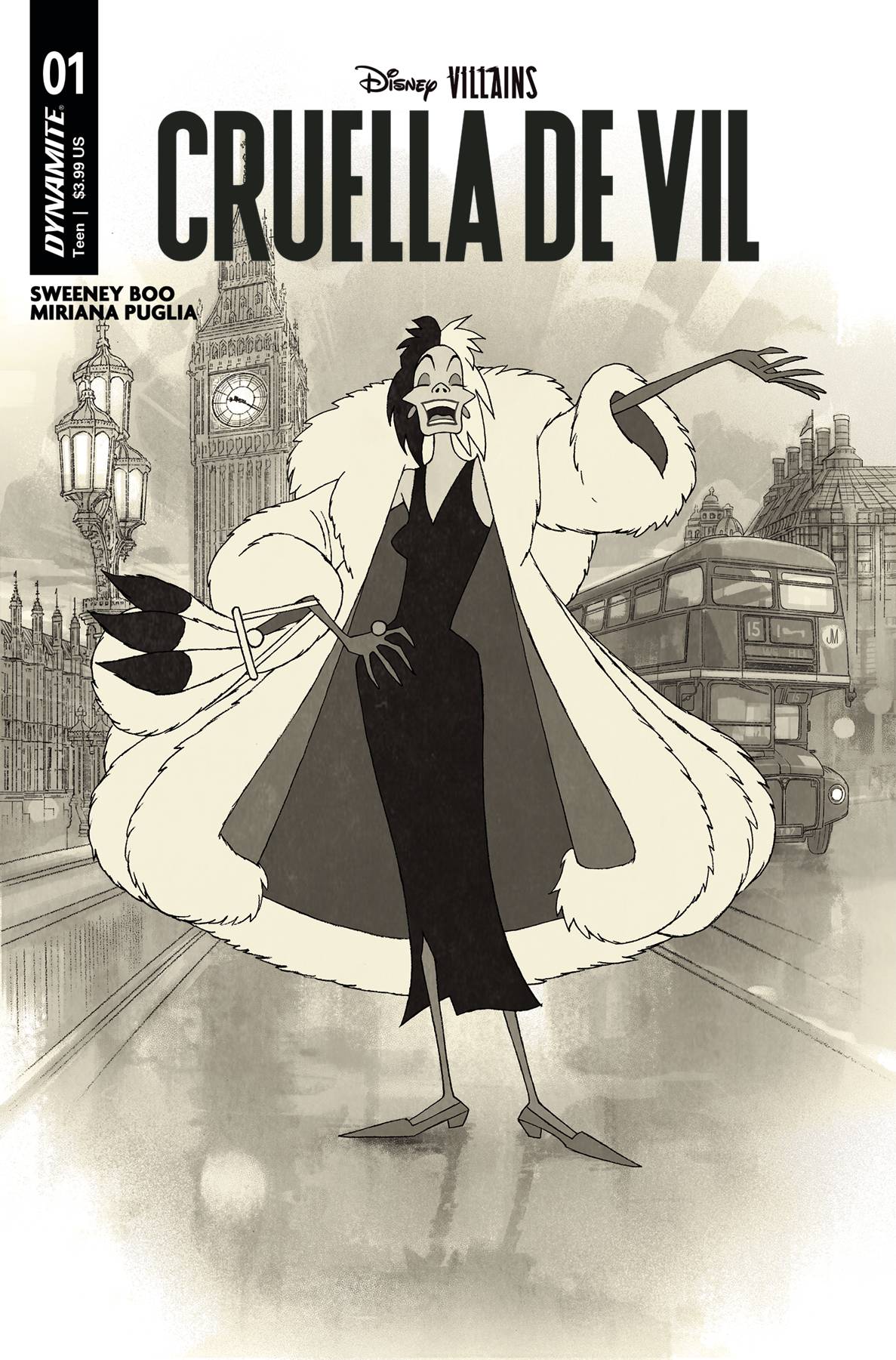 Dynamite Comic Books > Incentives DISNEY VILLAINS CRUELLA DE VIL #1 CVR L 1:7 FOC INCV MIDD 72513033603301121 OCT239112