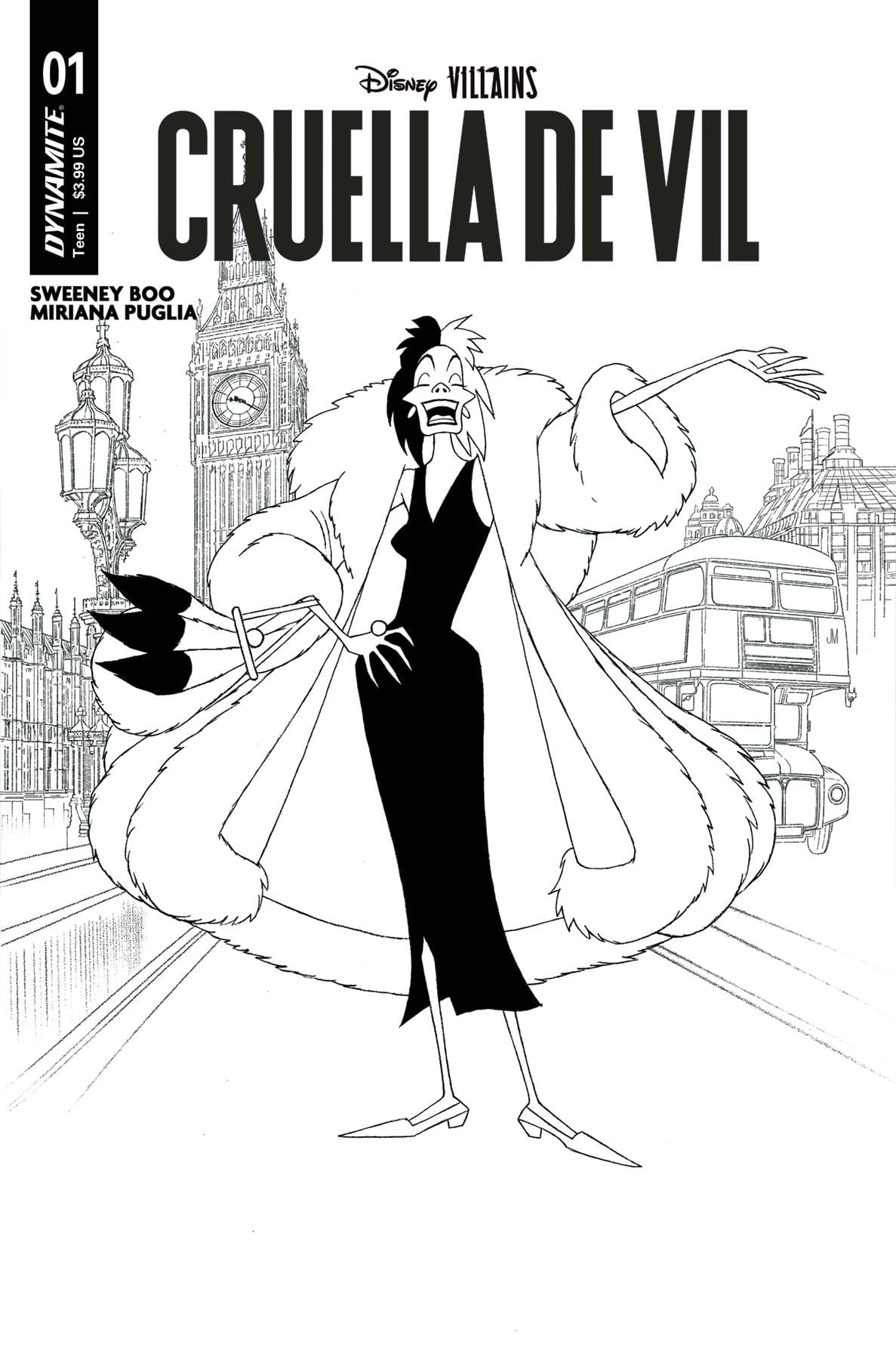 DISNEY VILLAINS CRUELLA DE VIL #1 CVR M 1:10 FOC INCV MID