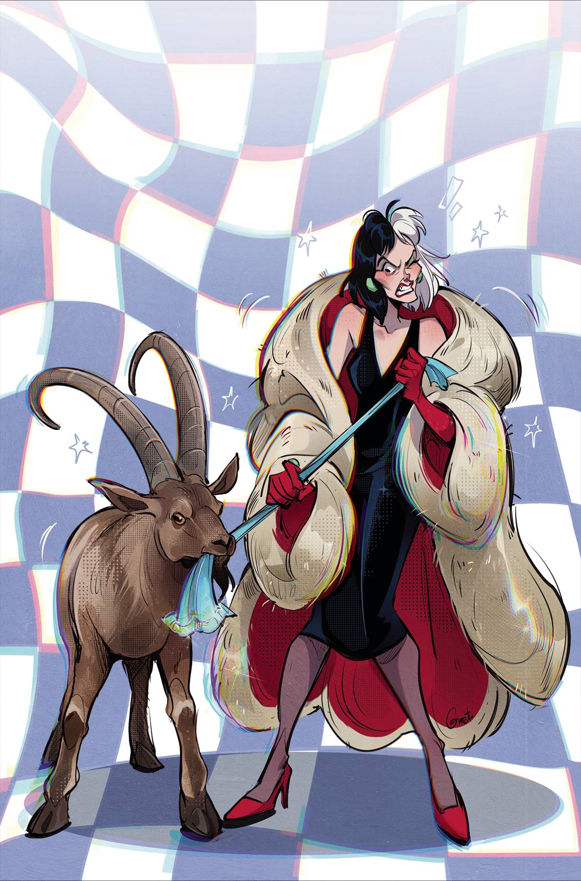 DISNEY VILLAINS CRUELLA DE VIL #3 CVR F 1:10 INCV LUSKY V VAR