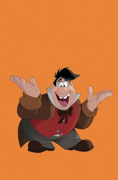 DISNEY VILLAINS GASTON #3 CVR G INC 1:15 ANIMATION ART VIRGIN VAR