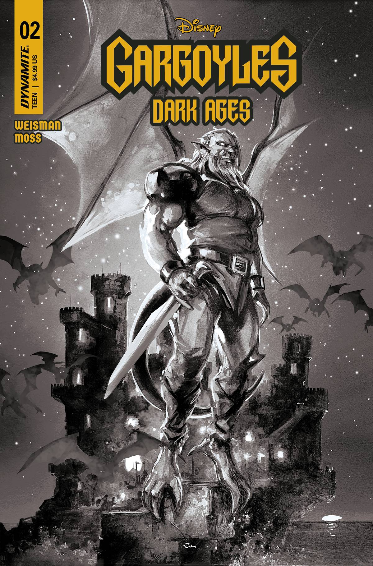 GARGOYLES DARK AGES #2 CVR H 1:15 INCV VAR CRAIN B&W