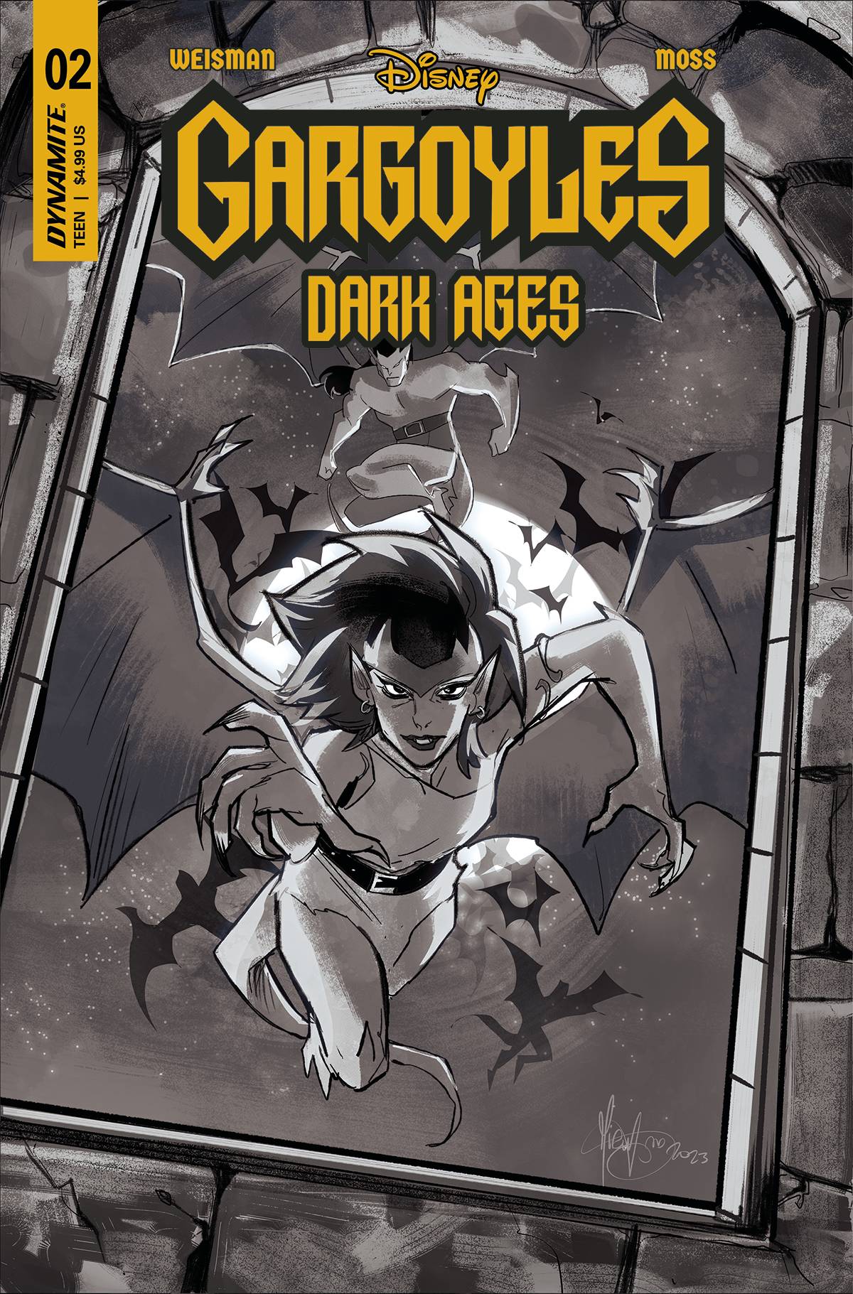 GARGOYLES DARK AGES #2 CVR K 1:20 INCV VAR ANDOLFO LINE ART