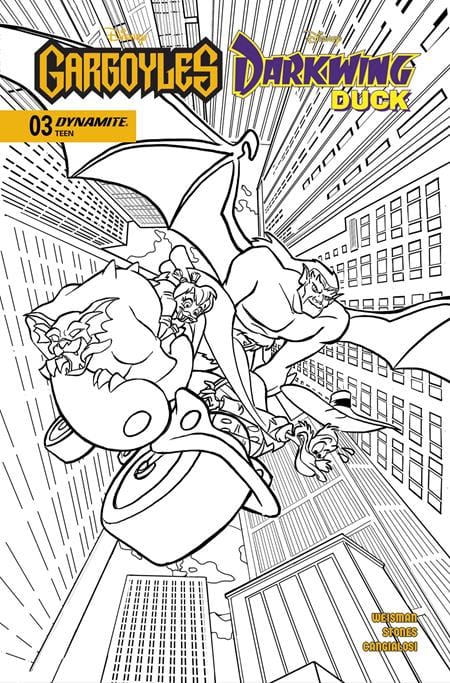 GARGOYLES DARKWING DUCK #3 CVR K INC 1:7 TAD STONES LINE ART VAR