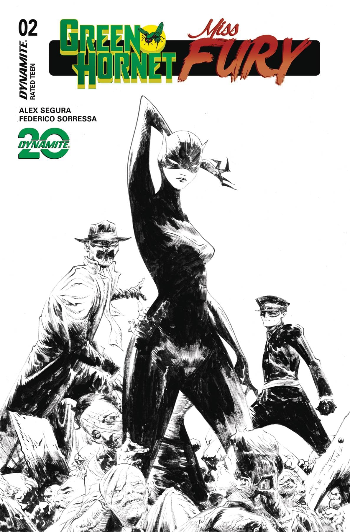 Dynamite Comic Books > Incentives GREEN HORNET MISS FURY #2 CVR F 1:10 INCV LEE LINE ART 72513035010702061 OCT240211