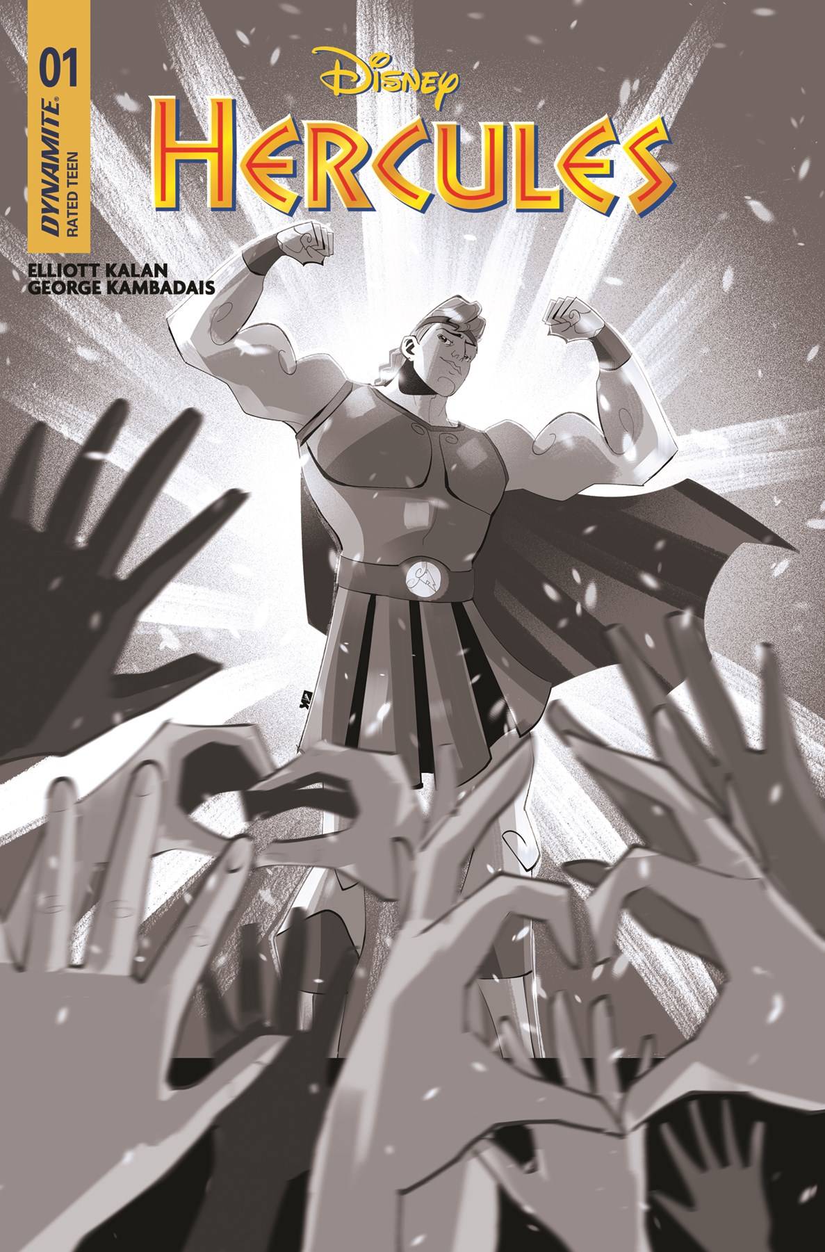 DYNAMITE Comic Books > Incentives HERCULES #1 CVR T 1:10 FOC INCV KAMBADIAS B&W 72513034309301201 JAN249132