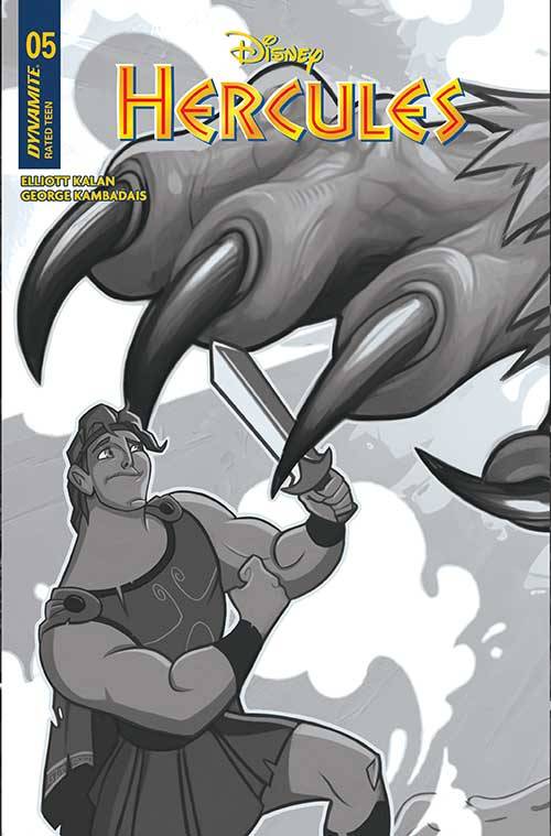 Dynamite Comic Books > Incentives HERCULES #5 CVR G 1:10 INCV TOMASELLI B&W 72513034309305071 JUL240207