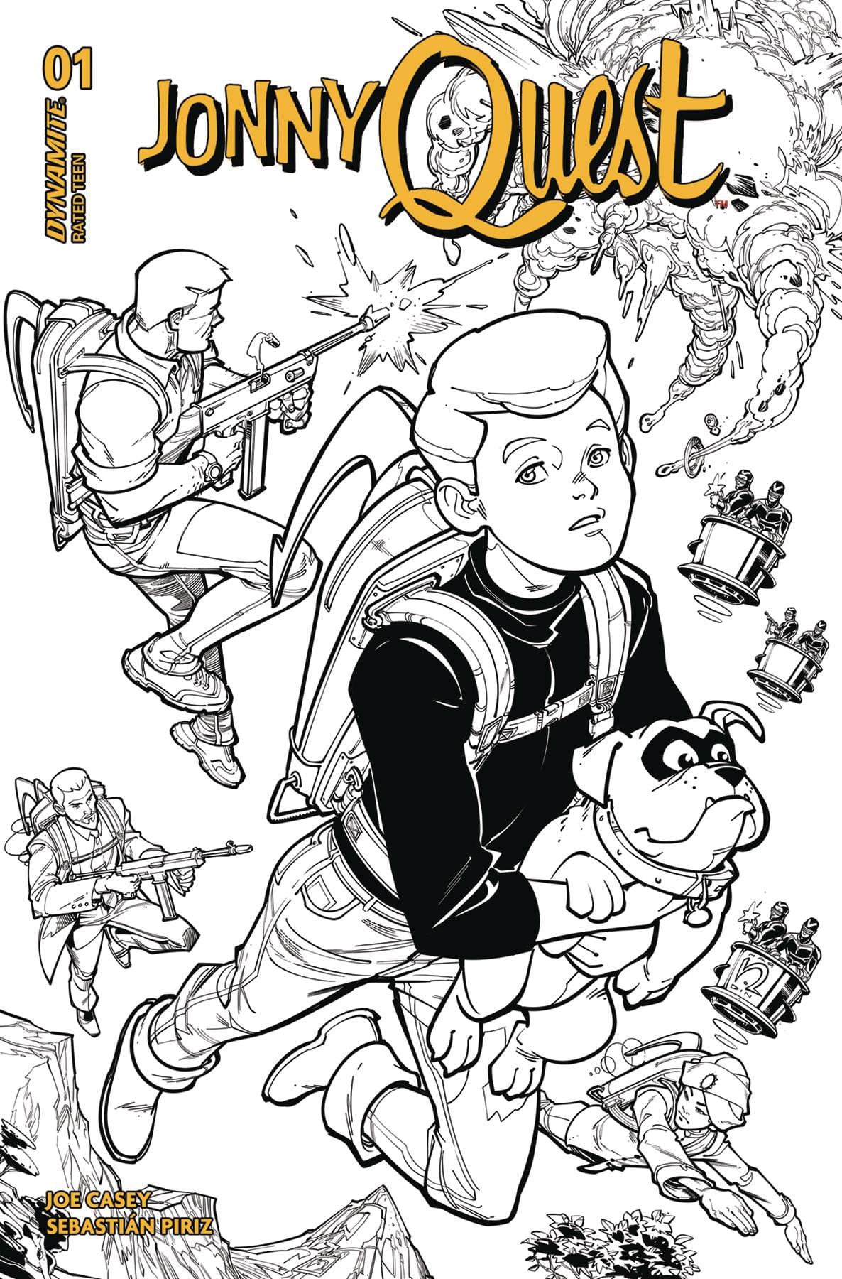 Dynamite Comic Books > Incentives JONNY QUEST #2 CVR J 1:15 INCV HARDIN LINE ART 72513034659902101 JUL240168