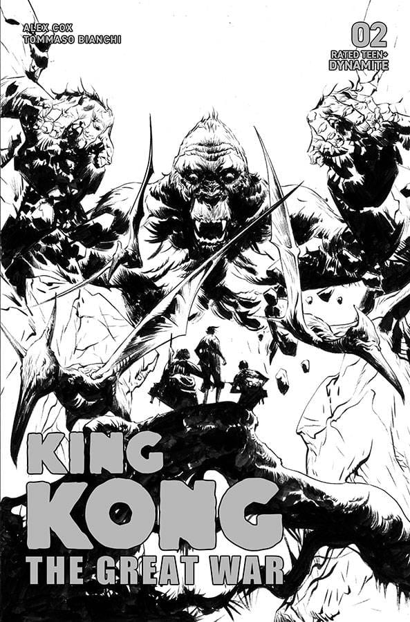 Dynamite Comic Books > Incentives KONG GREAT WAR #2 CVR D 1:10 INCV VAR LEE B&W '72513032868702041 MAY230567