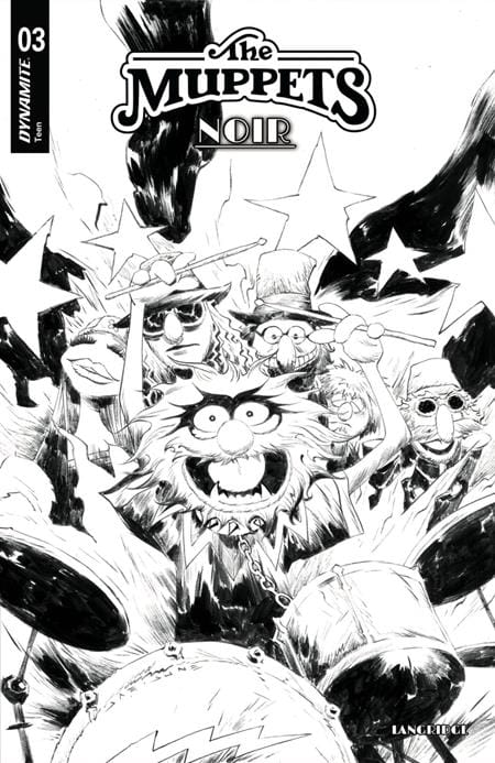 MUPPETS NOIR #3 CVR D INC 1:10 JAE LEE LINE ART VAR