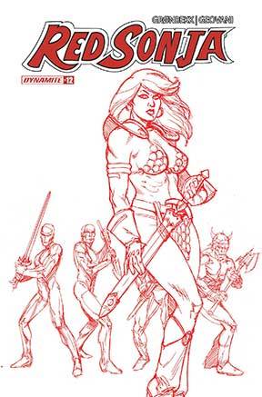 DYNAMITE Comic Books > Incentives RED SONJA 2023 #12 CVR Q 1:10  FOC INCV LINSNER FIERY RED 72513033135912171 MAY247279