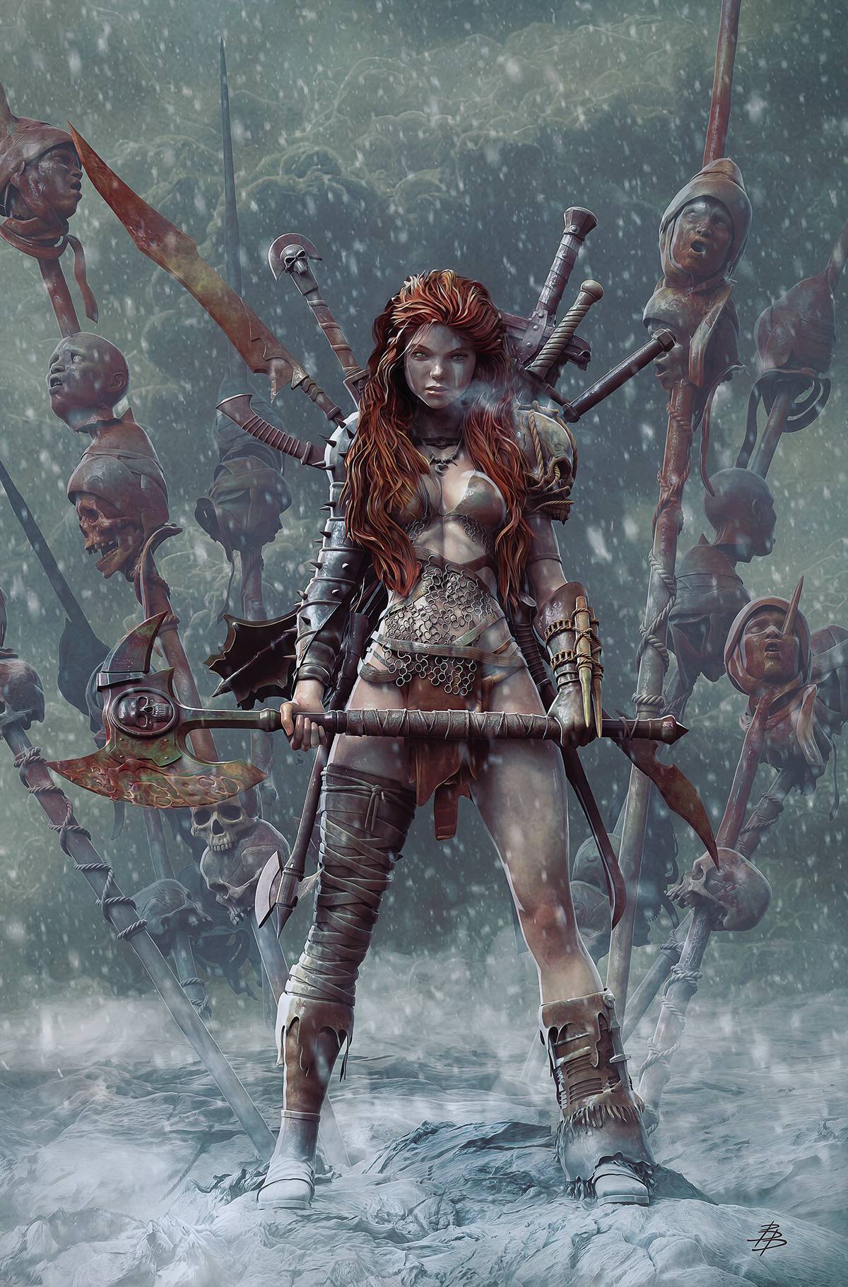 RED SONJA 2023 #2 CVR U 1:50 INCV VAR BARENDS VIRGIN