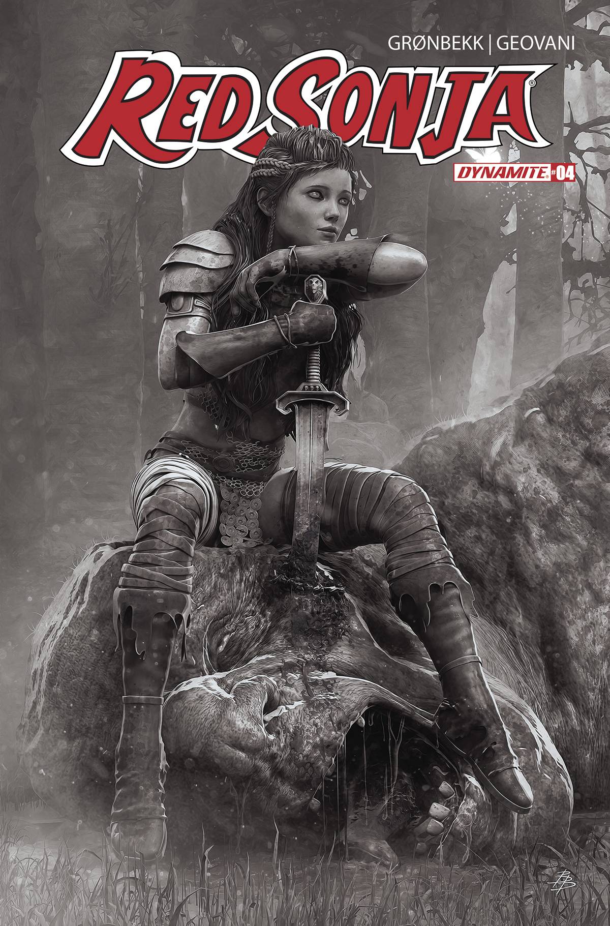 RED SONJA 2023 #4 CVR R 1:10 FOC INCV BARENDS B&W