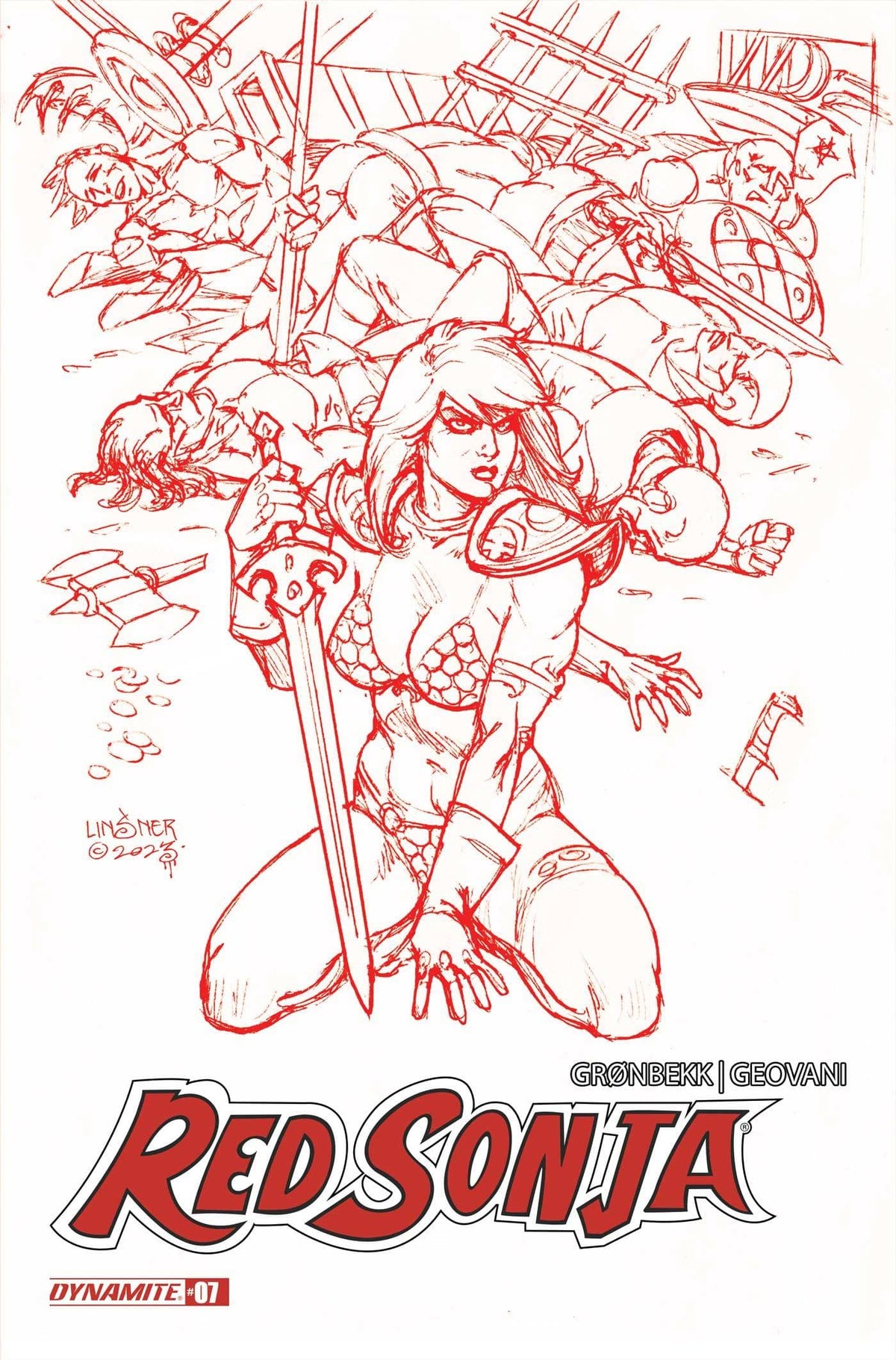 Dynamite Comic Books > Incentives RED SONJA 2023 #7 CVR Q 1:10 FOC INCV LINSNER FIERY RED L 72513033135907171 NOV237223