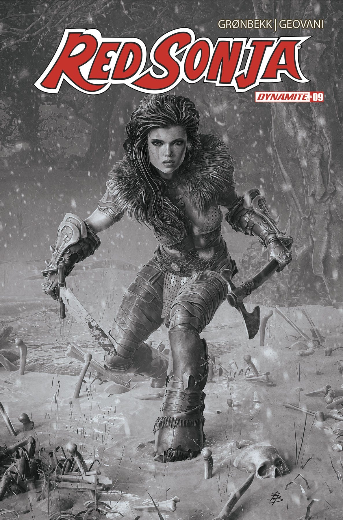 RED SONJA 2023 #9 CVR O 1:10 FOC INCV BARENDS B&W