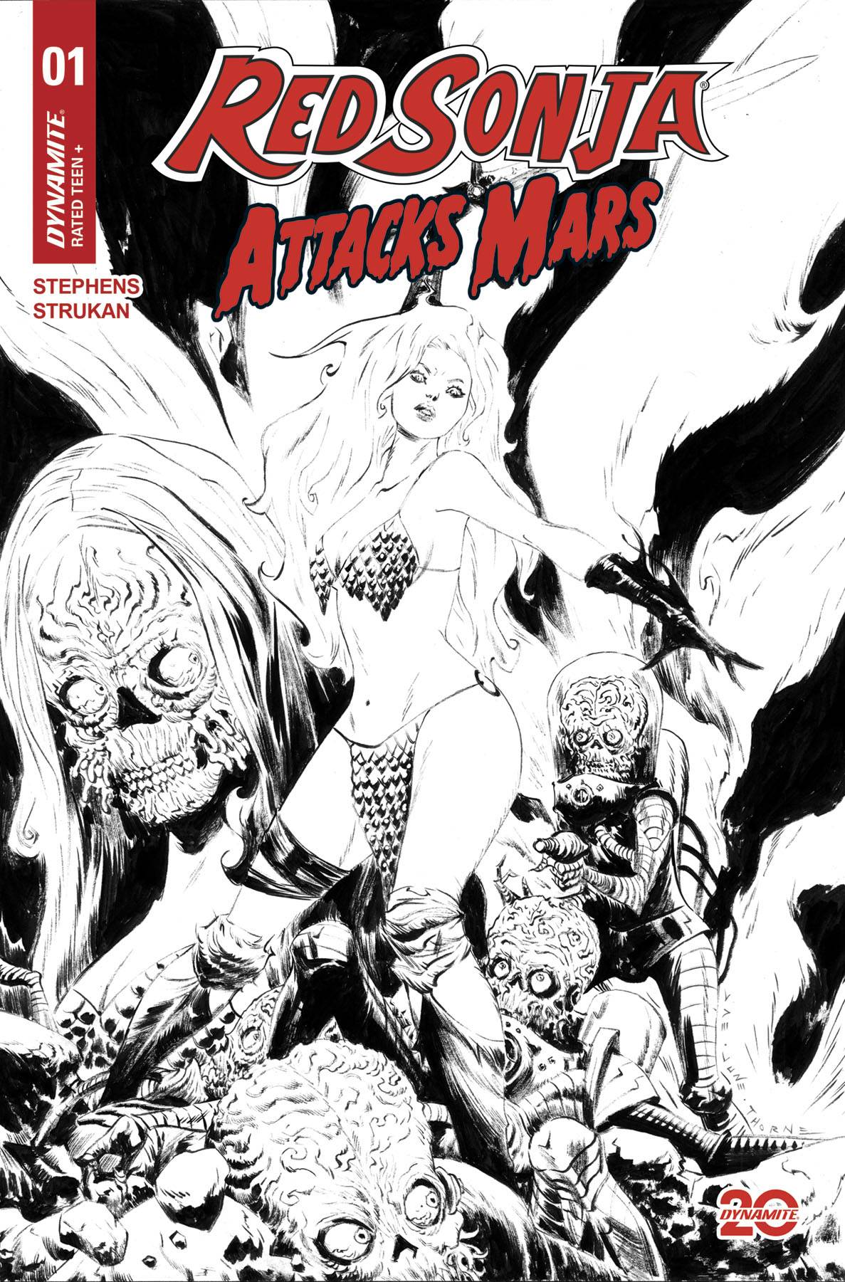Dynamite Comic Books > Incentives RED SONJA ATTACKS MARS #1 CVR F 1:10 INCV LEE LINE ART 72513035355901061 JAN250178
