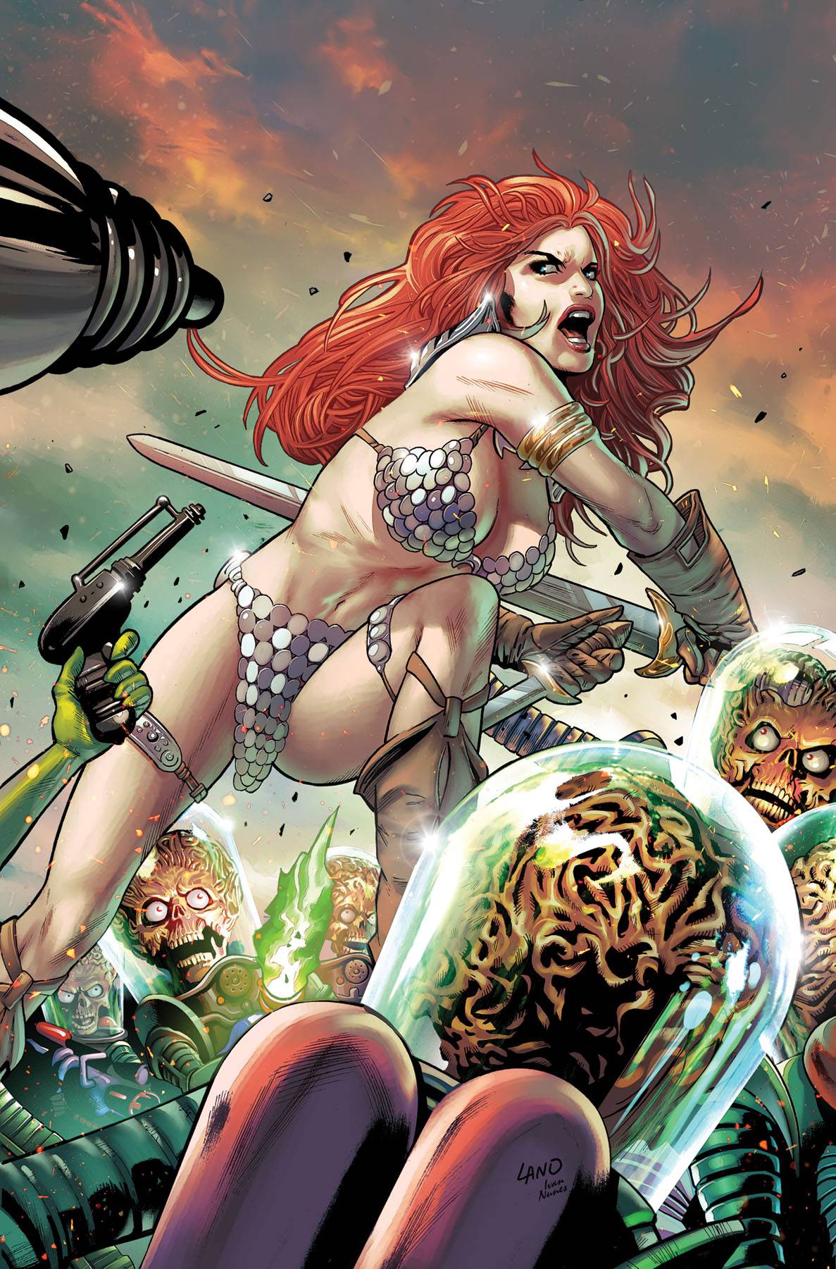 Dynamite Comic Books > Incentives RED SONJA ATTACKS MARS #1 CVR I 1:15 INCV LAND VIRGIN 72513035355901091 JAN250181