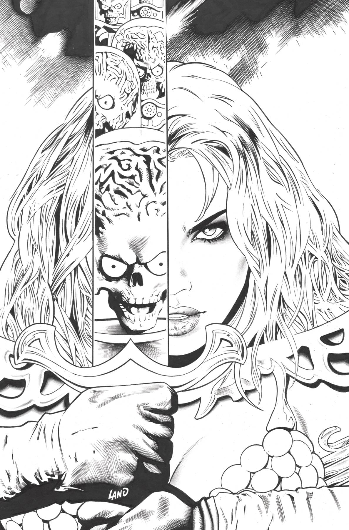 Dynamite Comic Books > Incentives RED SONJA ATTACKS MARS #2 CVR F 1:10 INCV LAND LINE ART V 72513035355902061 FEB250212