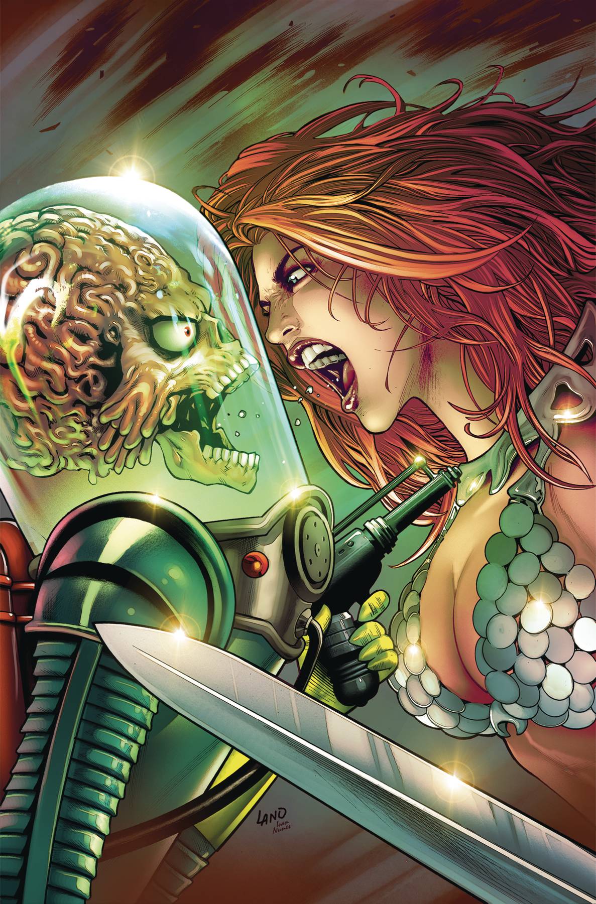Dynamite Comic Books > Incentives RED SONJA ATTACKS MARS #4 CVR H 1:15 INCV LAND VIRGIN 72513035355904081 APR250132