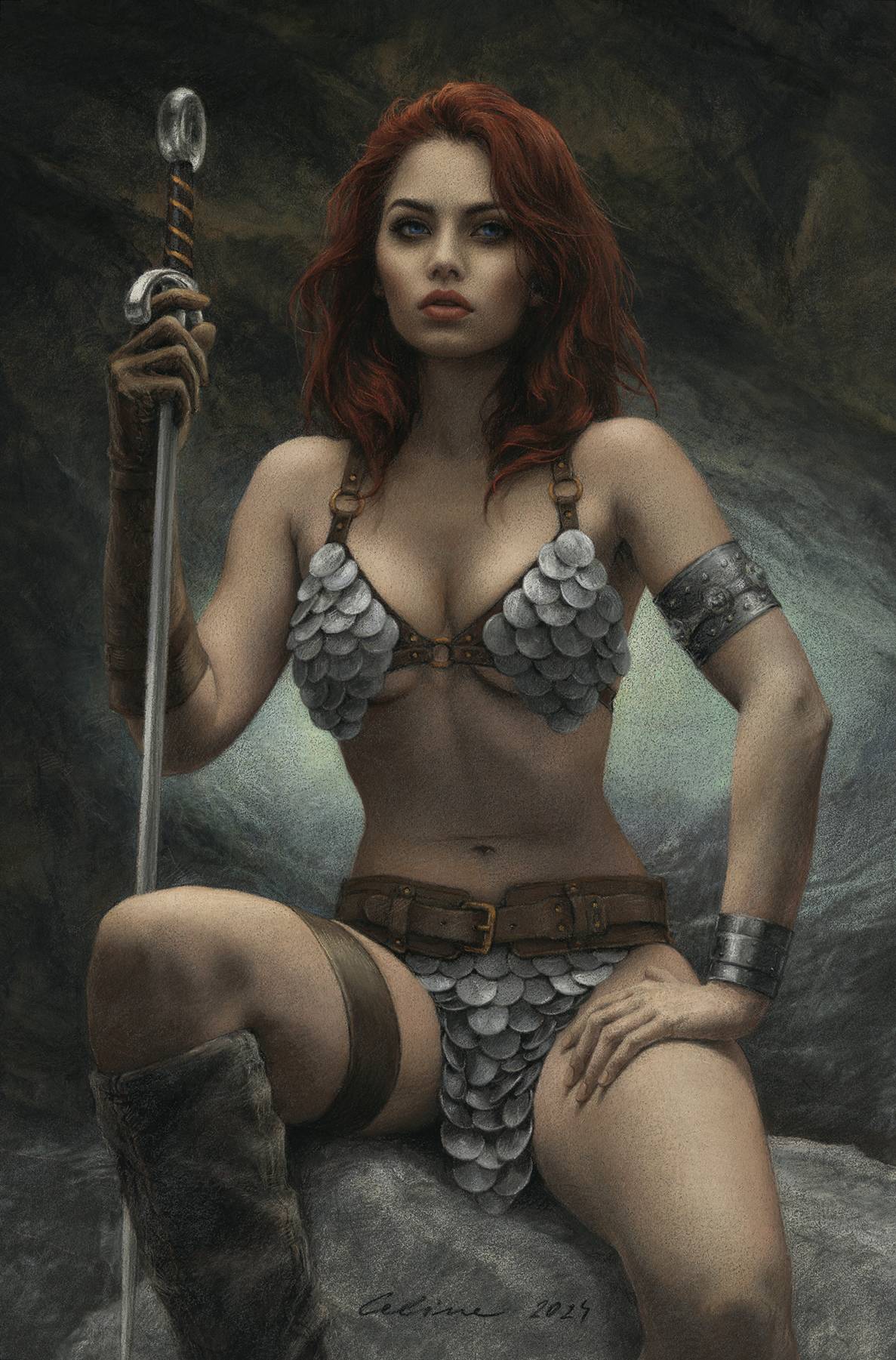 Dynamite Comic Books > Incentives RED SONJA DEATH AND THE DEVIL #4 CVR K 1:30 INCV CELINA V 72513034851704111 OCT240290