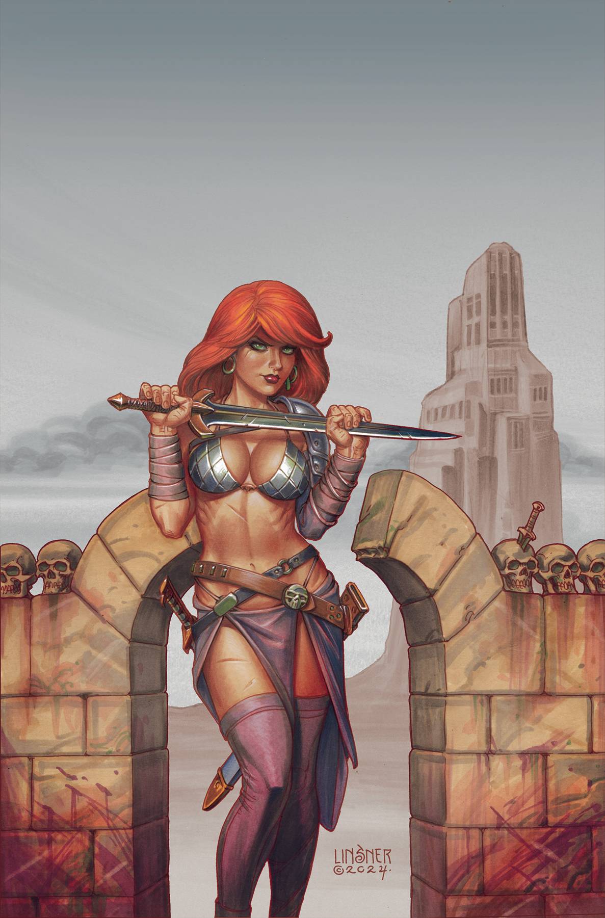 RED SONJA EMPIRE DAMNED #3 CVR I 1:15 INCV LINSNER FOIL VAR