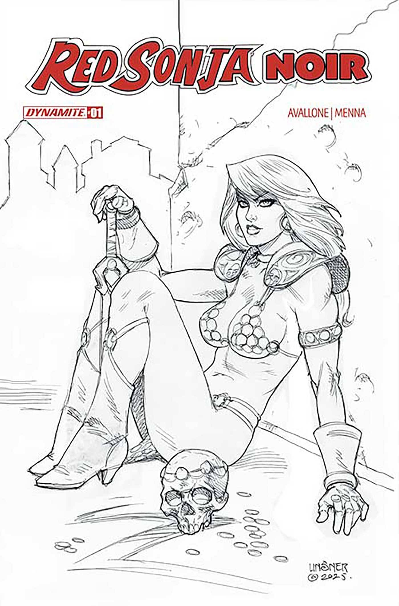 RED SONJA NOIR #1 CVR H 1:15 INCV LINSNER LINE ART