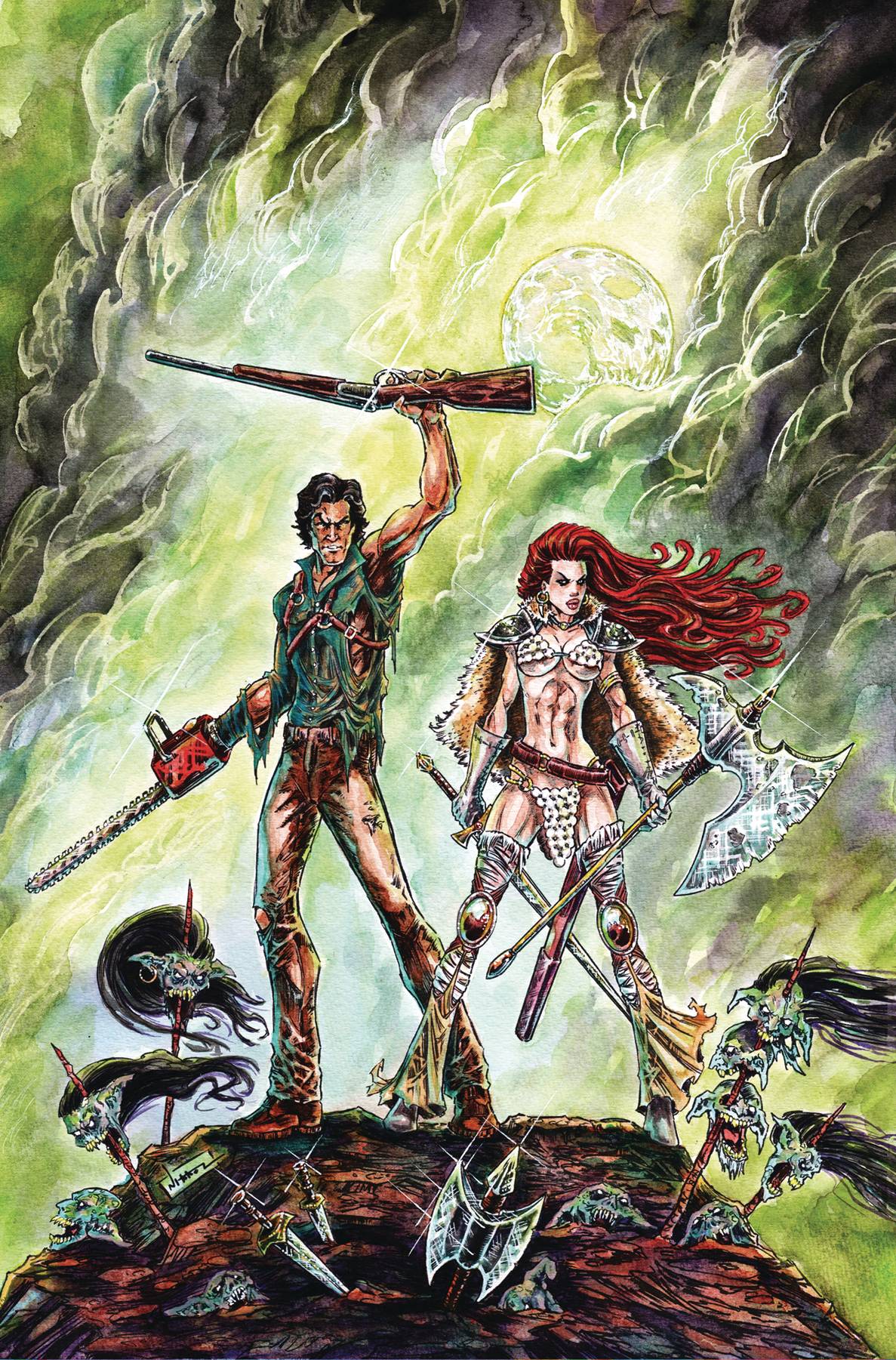 Dynamite Comic Books > Incentives RED SONJA VS AOD #1 CVR N 1:15 INCV JELENIC VIRGIN 72513035478501141 FEB250127