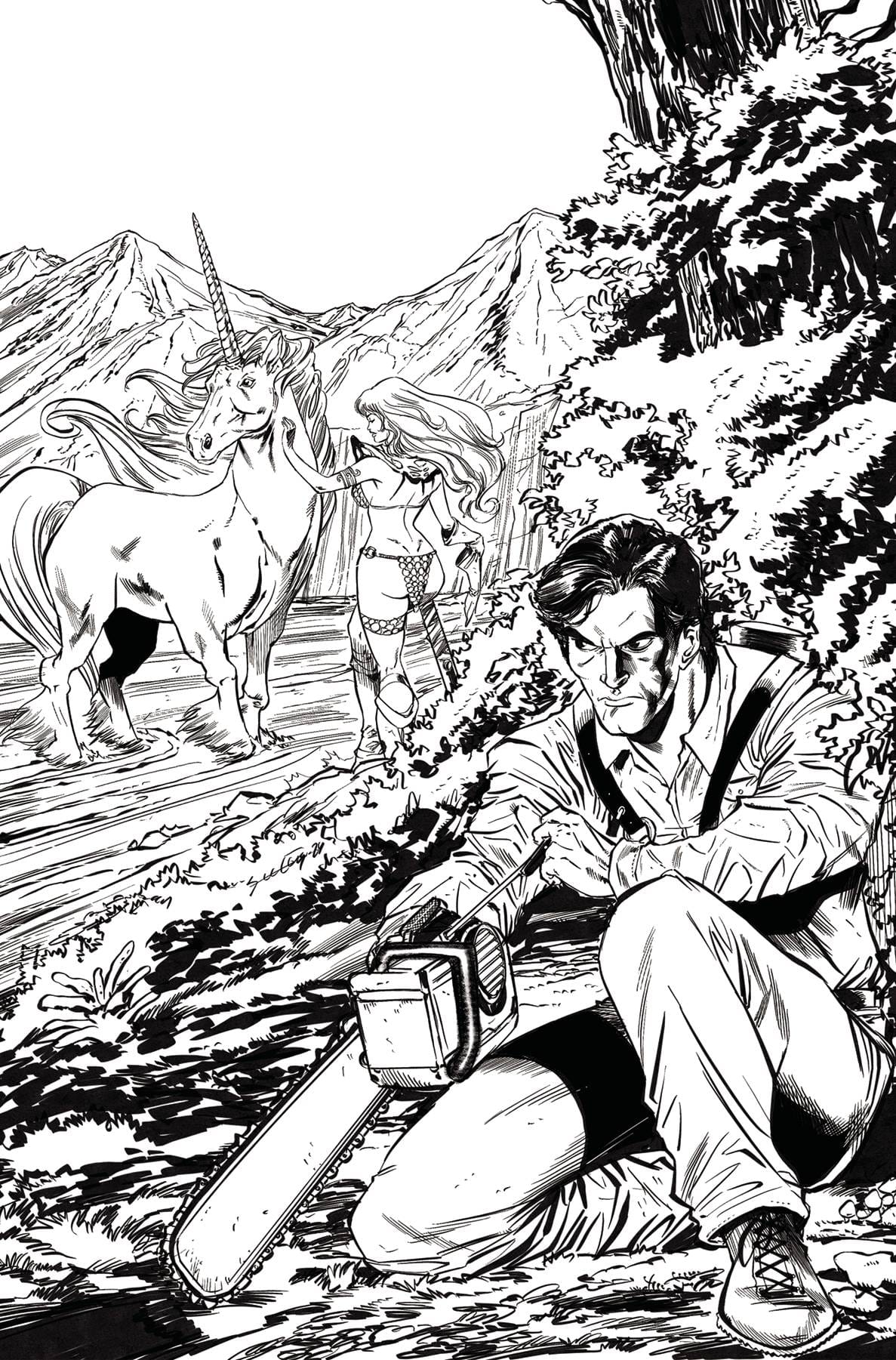 Dynamite Comic Books > Incentives RED SONJA VS AOD #2 CVR I 1:15 INCV SEELEY LINE ART VIRGI 72513035478502091 MAR250049