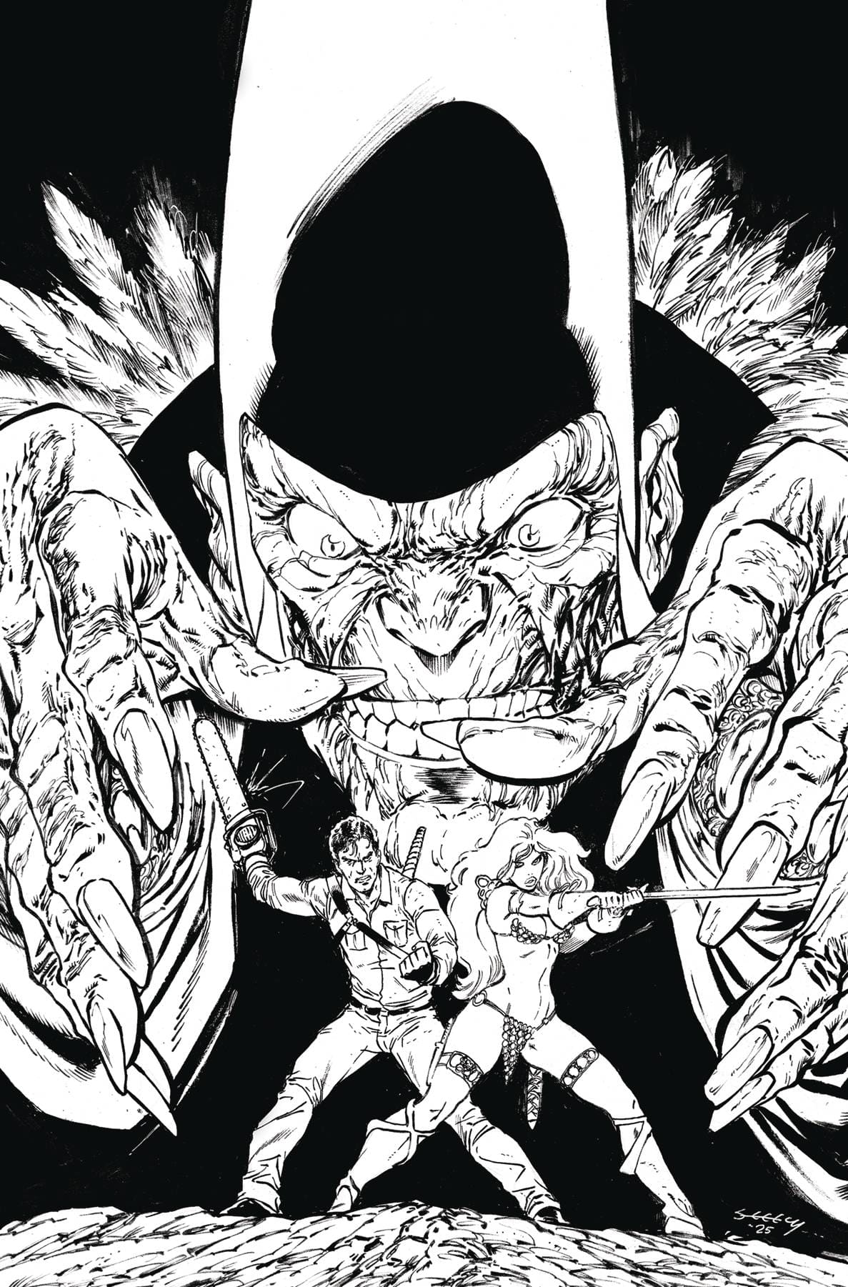 Dynamite Comic Books > Incentives RED SONJA VS AOD #3 CVR I 1:15 INCV SEELEY LINE ART VIRGI 72513035478503091 APR250144