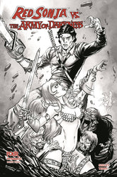 Dynamite Comic Books > Incentives RED SONJA VS AOD #4 CVR G 1:10 INCV SEELEY LINE ART 72513035478504071 MAY250119