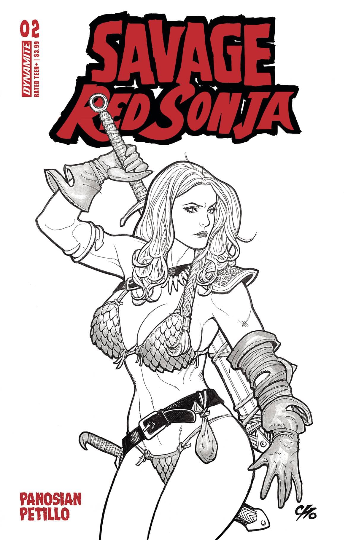 SAVAGE RED SONJA #2 CVR G 1:15 INCV CHO LINE ART PICTURE