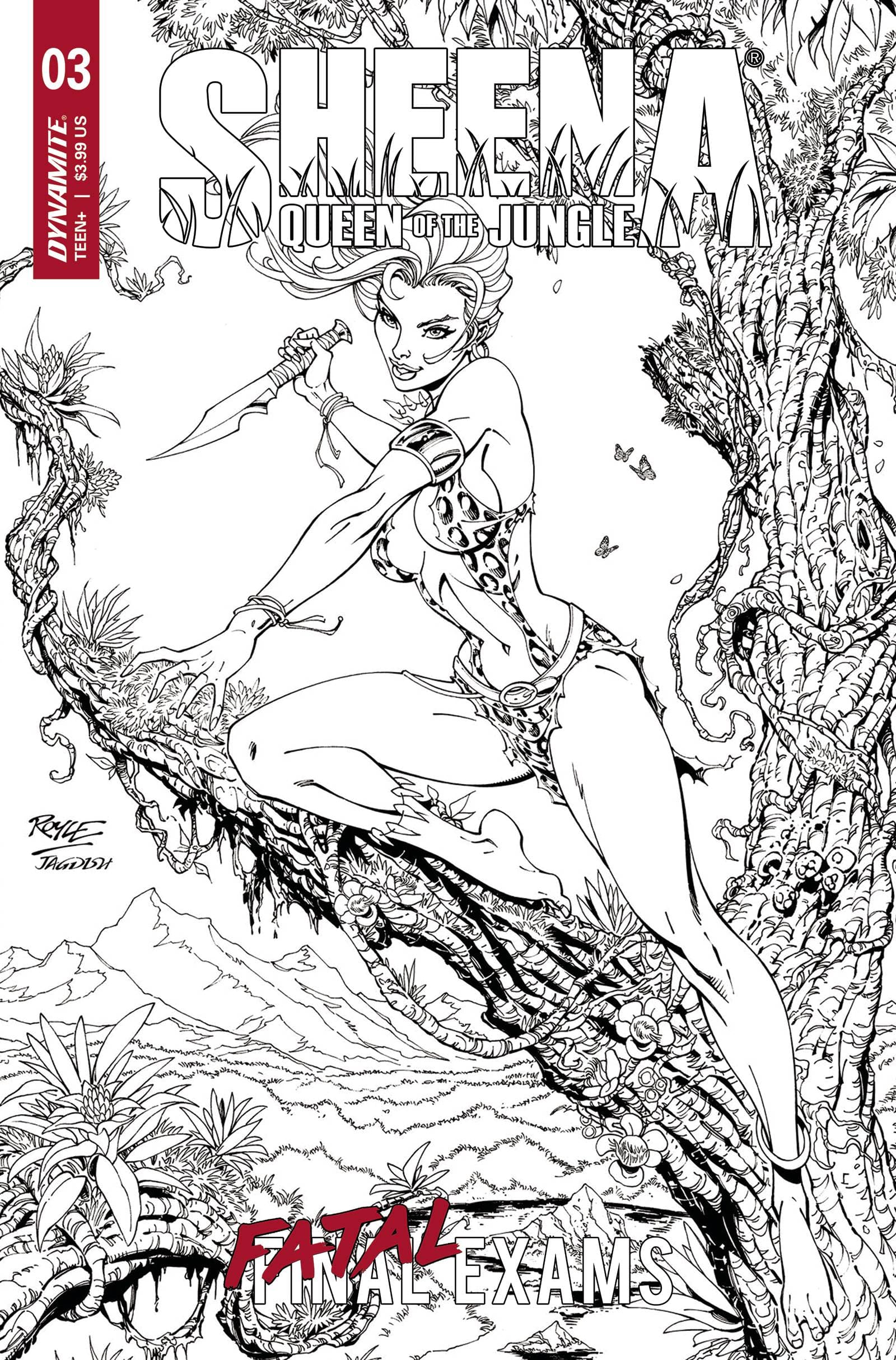 SHEENA QUEEN OF JUNGLE #3 CVR F 1:10 INCV ROYLE LINE ART