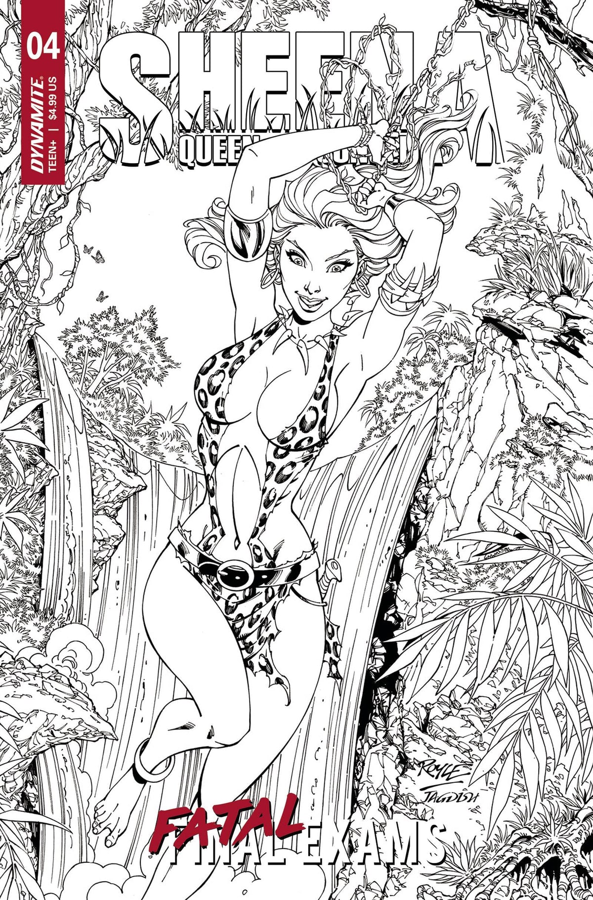 Dynamite Comic Books > Incentives SHEENA QUEEN OF JUNGLE #4 CVR F 1:10 INCV ROYLE LINE ART 72513033376604061 OCT230370