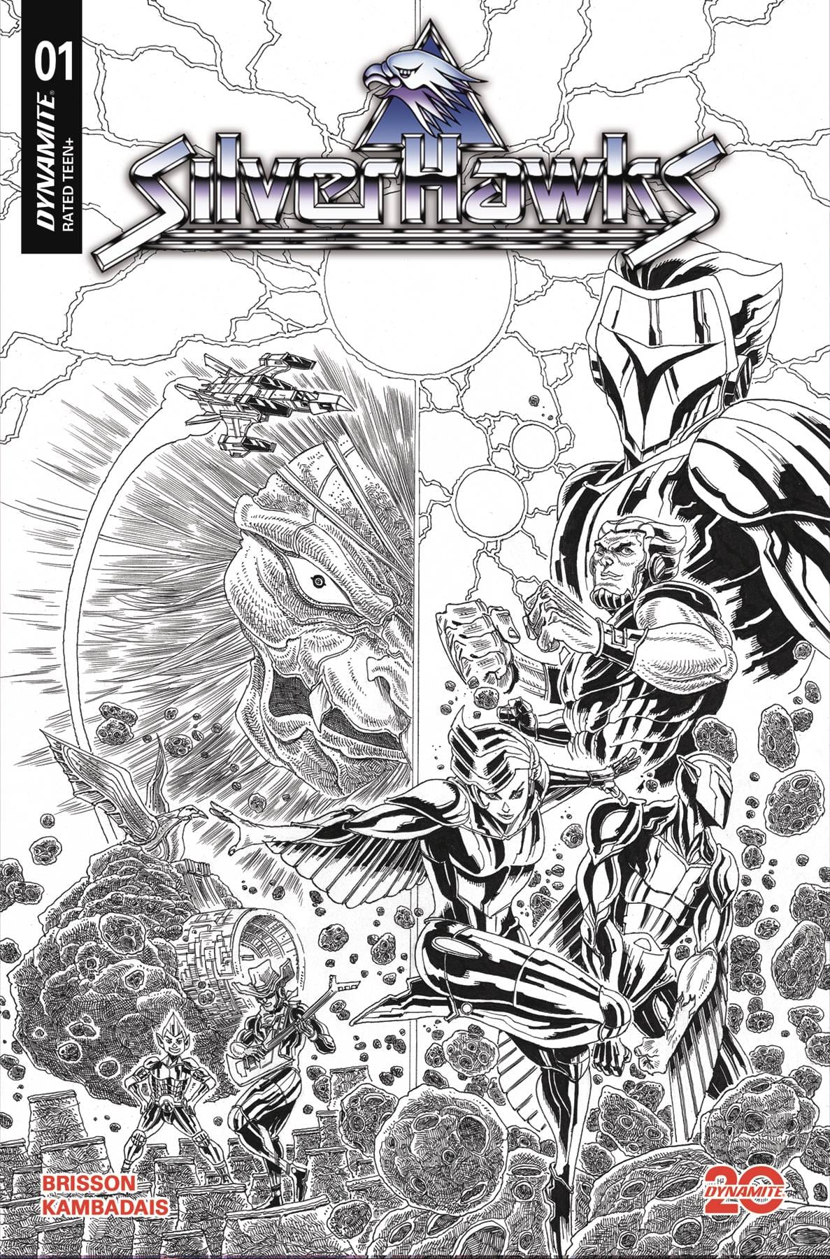 Dynamite Comic Books > Incentives SILVERHAWKS #1 CVR ZA 1:30 INCV STOKOE LINE ART 72513035158601271 NOV240144