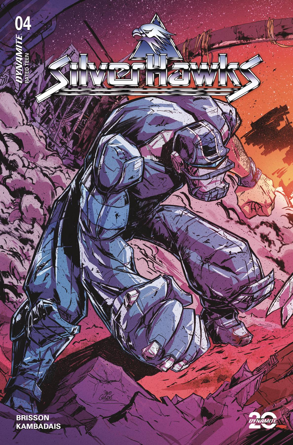 Dynamite Comic Books > Incentives SILVERHAWKS #4 CVR L 1:10 INCV COUSENS BATTLE DAMAGE ORIG 72513035158604121 FEB250306