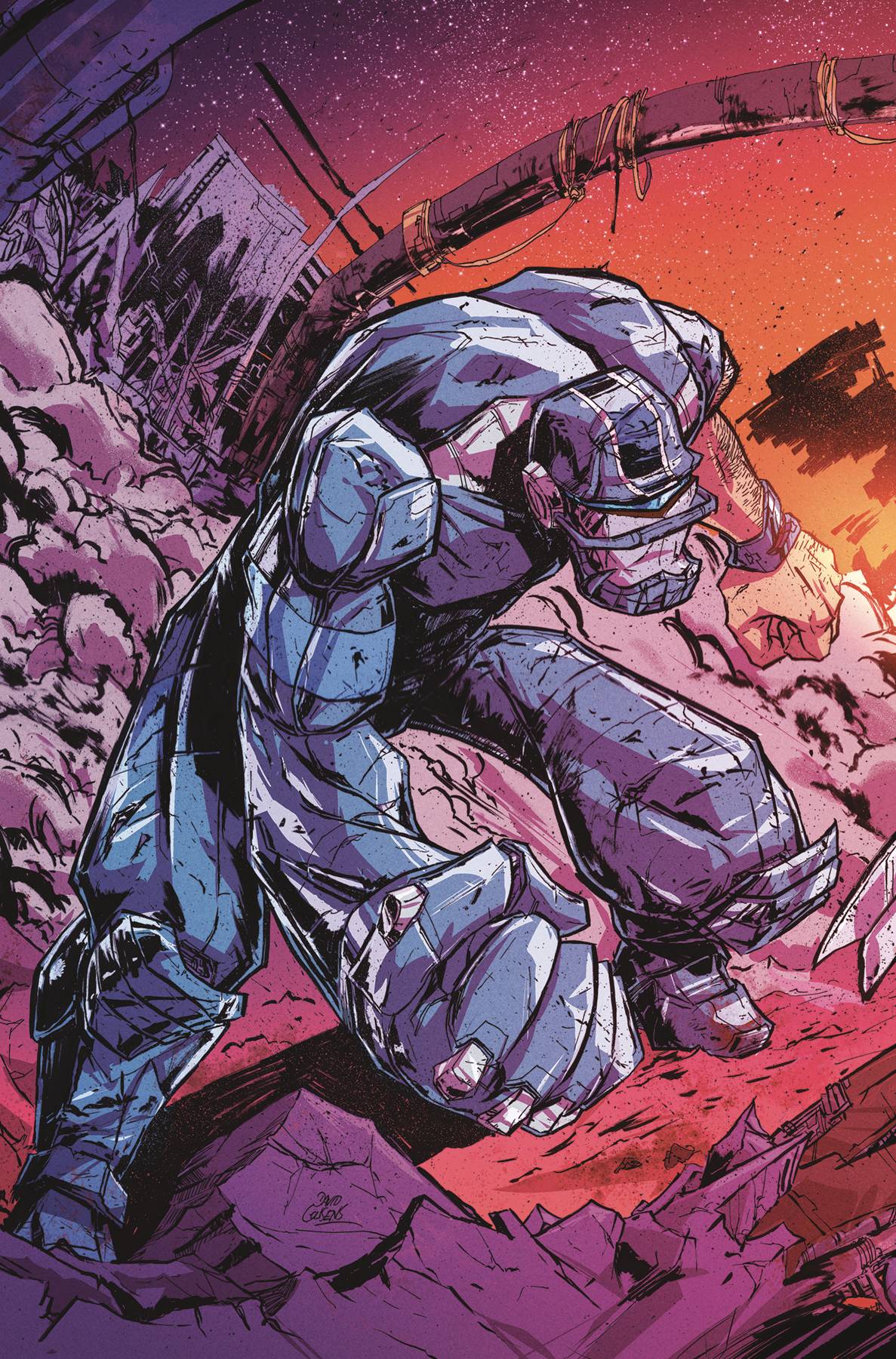 Dynamite Comic Books > Incentives SILVERHAWKS #4 CVR O 1:15 INCV COUSENS BATTLE DAMAGE VIRG 72513035158604151 FEB250309