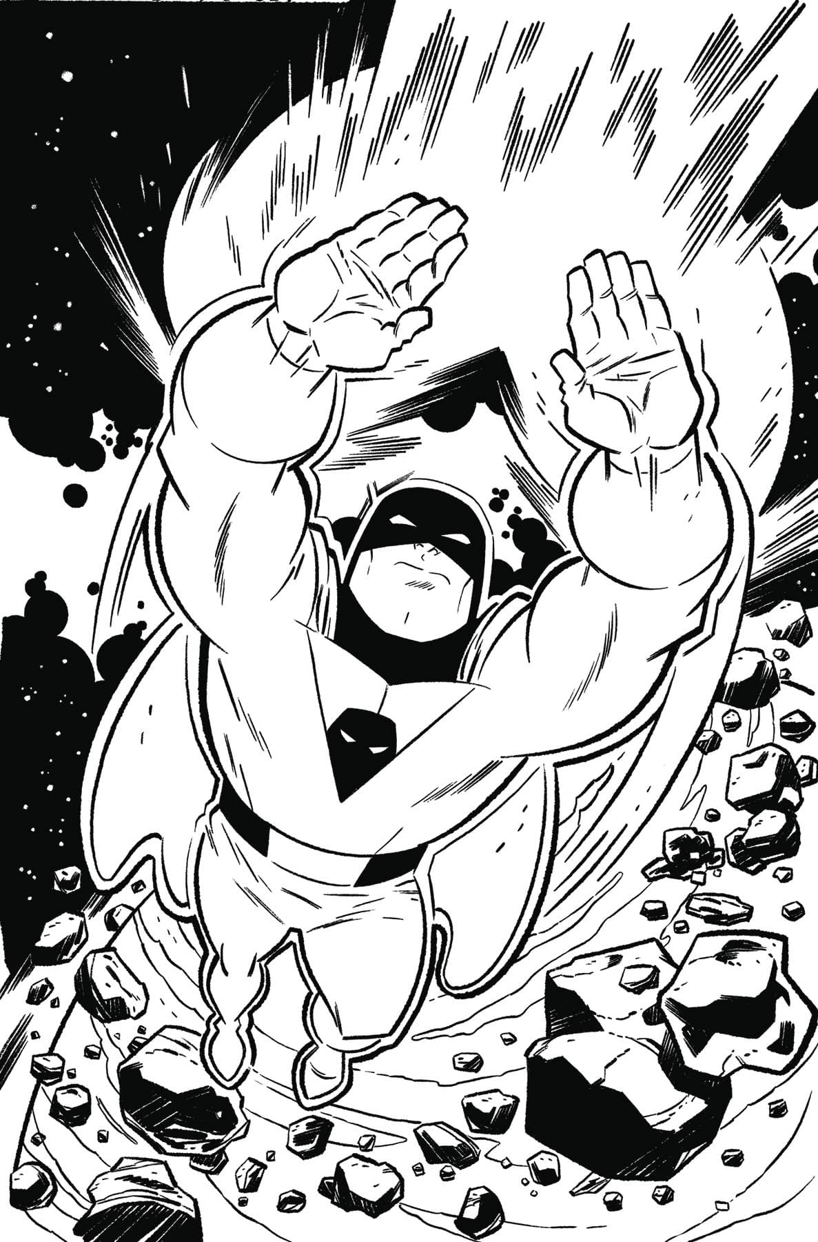 SPACE GHOST #6 CVR K 1:30 INCV MARQUES & BONE LINE ART B&