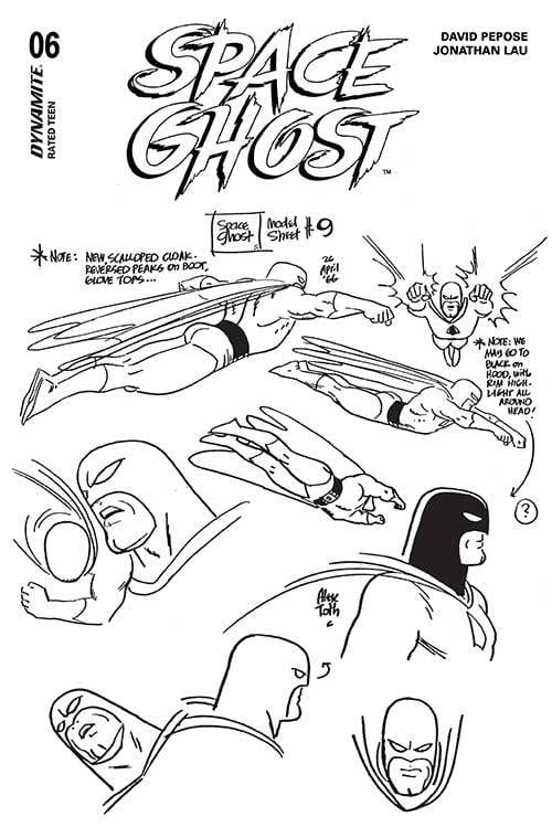 SPACE GHOST #6 CVR N FOC INCV TOTH MODEL SHEET