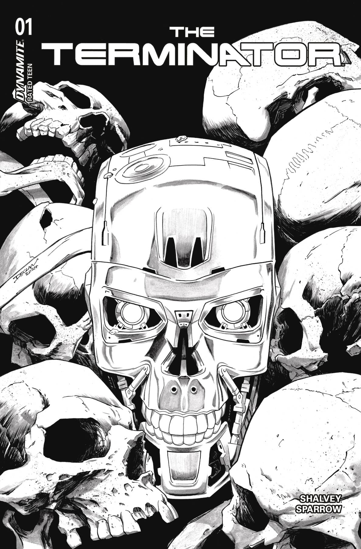 TERMINATOR #1 CVR O 1:20 INCV SHALVEY LINE ART