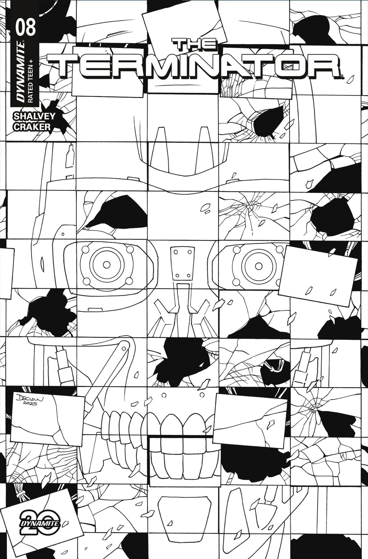 Dynamite Comic Books > Incentives TERMINATOR #8 CVR F 1:10 INCV SHALVEY LINE ART 72513034939208061 MAR250138