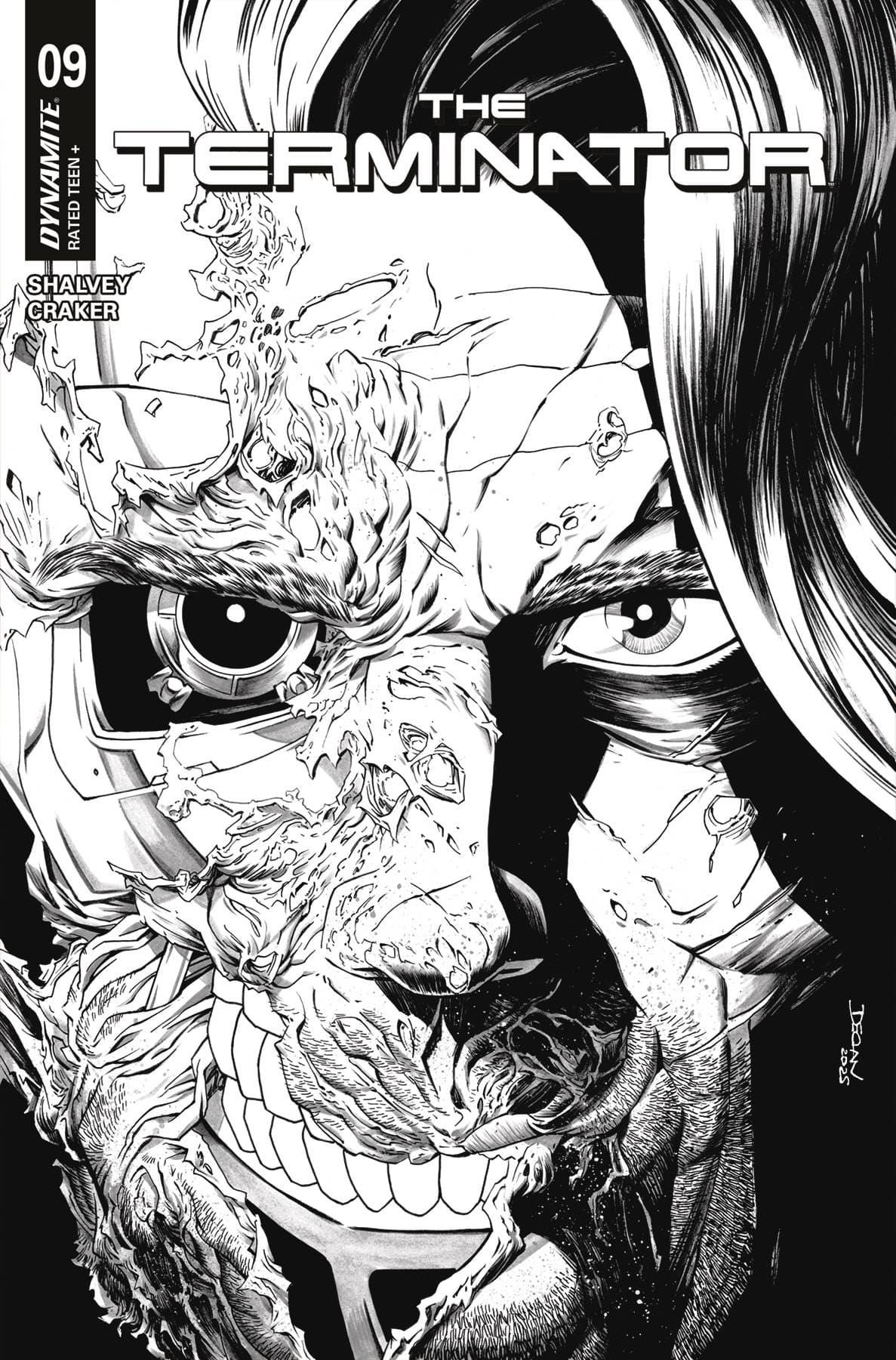 Dynamite Comic Books > Incentives TERMINATOR #9 CVR F 1:10 INCV SHALVEY LINE ART 72513034939209061 APR250167